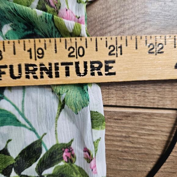 Chenault Tassel Top Womens Small Floral Bloomcore Spring Boho Hippie Vibrant - Picture 11 of 13